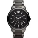 Emporio Armani AR1451 Herrenuhr Schwarz Ceramica Chronograph