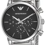 Emporio Armani Herren Chronograph Quarz Uhr mit Edelstahl Armband AR1811