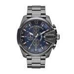 Diesel Herren Mega Chief Chronograph DZ4329, 51 mm Gehäusegröße Edelstahluhr