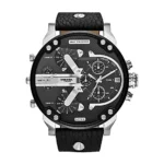 Diesel Herren Analog Quarz Uhr mit Leder Armband DZ7313