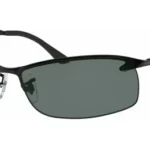 Ray-Ban Unisex Sunglasses Top Bar RB3183 002/81, polarized, Frame: black, (Lens color: gray gradient 002/81)