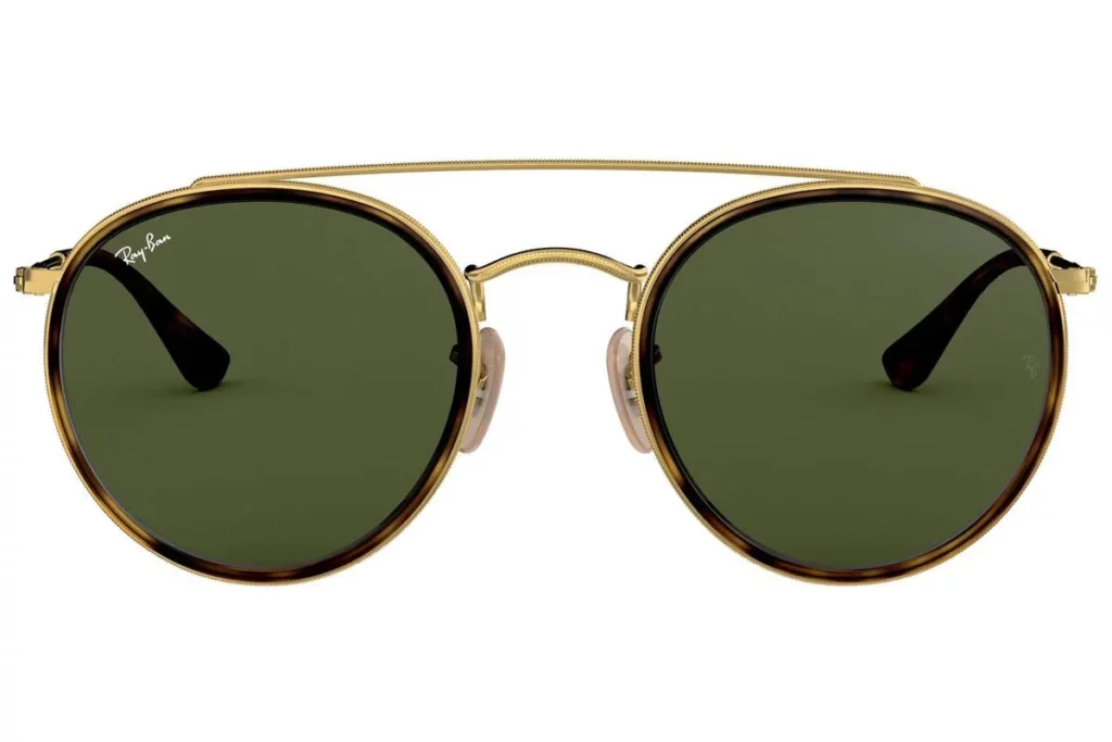 Ray-Ban Round Double Bridge Sunglasses RB3647N 001 unpolarized