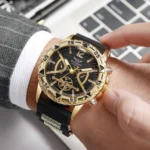 4-teiliges Herren-Set mit Quarzuhr und Schmuck