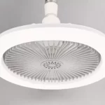 Detailansicht der Unterseite des Deckenventilators mit Licht